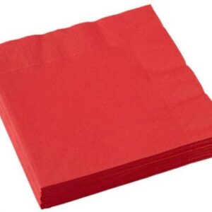 Guardanapos 33Cm 20 Unidades - Vermelho