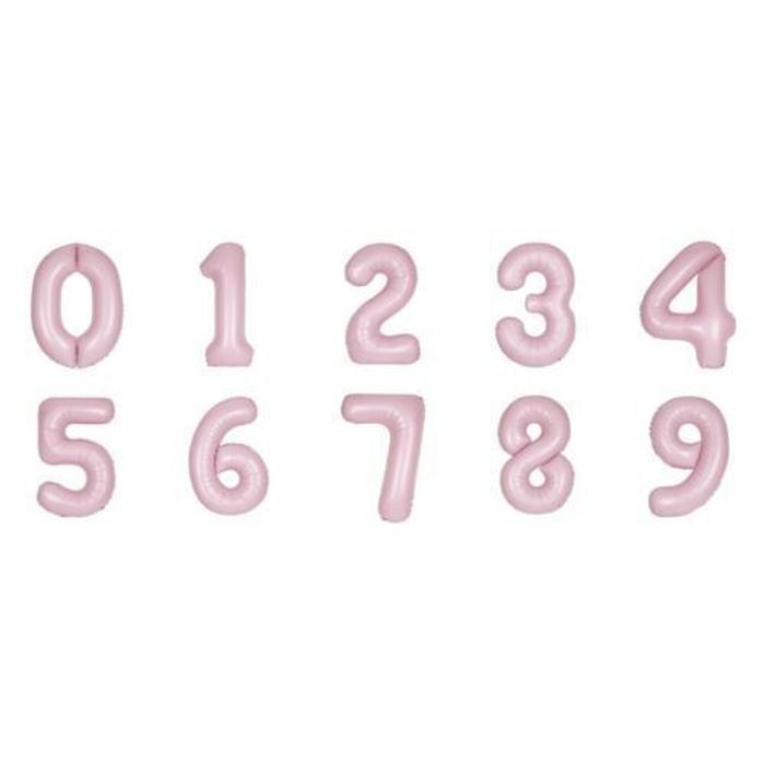 Balão Número Grande 86Cm Rosa Matte