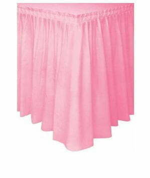 Saia Para Mesa 426Cm - Rosa Bebé