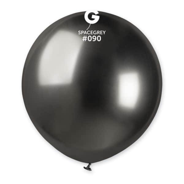 Balões Cinza espacial Cromados de 48 cm GEMAR