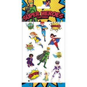 Festa de super-heróis de tatuagens