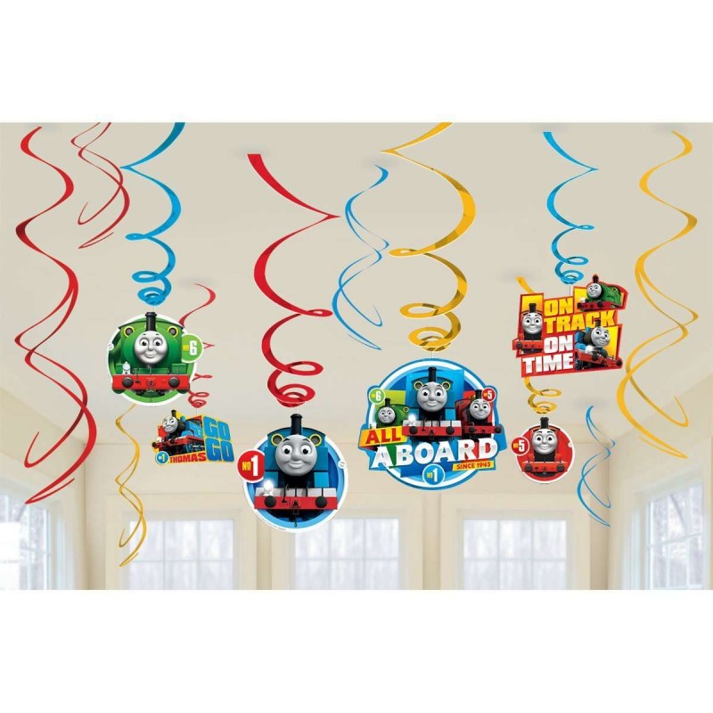 Pingente Decor Comboio Thomas 12 Peças