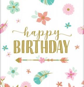 Toalha De Mesa Floral Happy Birthday