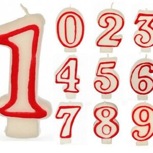 Vela de aniversário Vermelha Numérica