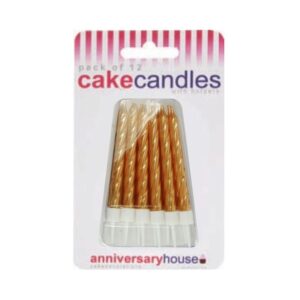 Velas Riscadas Com Suporte - Ouro