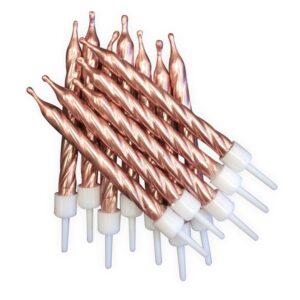 Velas Riscadas Com Suporte - Rose Gold