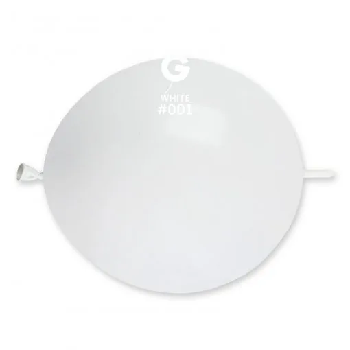 50 Balões Link Brancos de 32 cm GEMAR